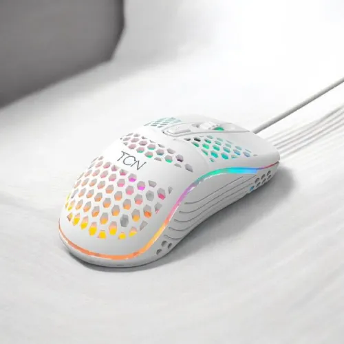 Mouse com fio RGB 2400dpi, 4 botões 