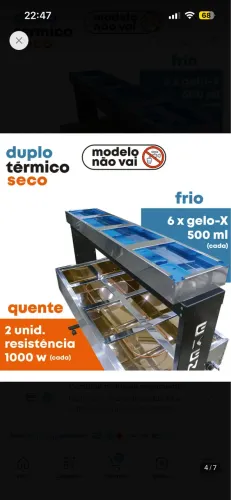 BUFFET TÉRMICO DUPLO 8 CUBAS ESTUFA
