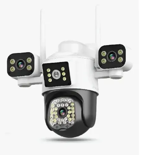 Camera De Segurança Sensor Inteligente 3 Lentes 3 Telas