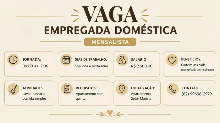 Vaga De doméstica