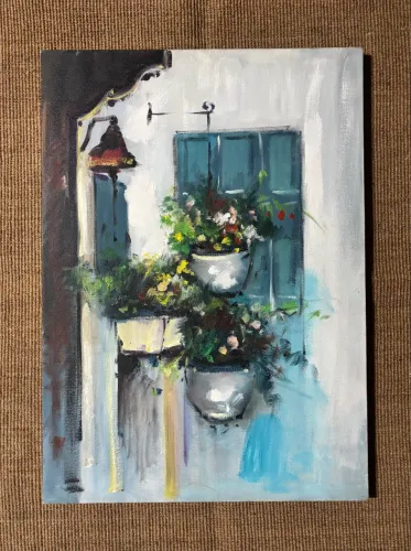 quadro/tela pintura vaso de flores