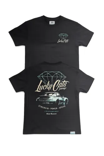 Camiseta Lucky Cats Garage Original Preta | Excelente Estado | Tam. (GG)