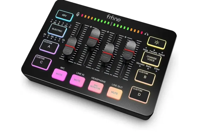 Mixer de Áudio RGB FIFINE Ampligame SC3 - Interface XLR 48V (Semi-novo)