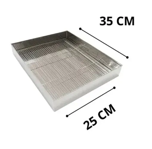 Escorredor Inox 32 x 25cm Frituras Cozinha