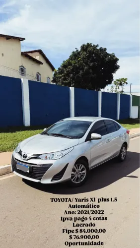 Toyota Yaris XL Plus Con. Sed. 1.5 Flex 16V AUT 2022
