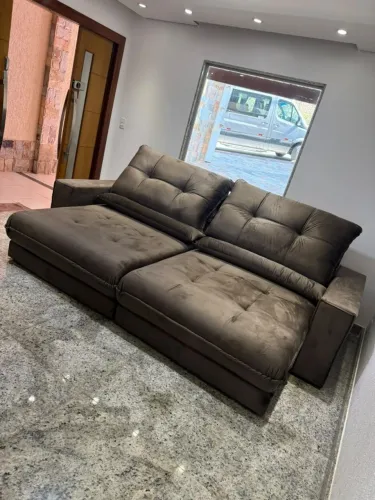 SOFÁ COLISEU RETRÁTIL E RECLINÁVEL 2,90M ? PILLOW 30 CM