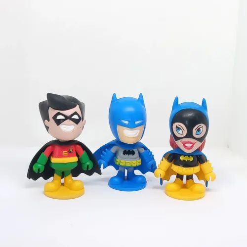 Lote 3 bonecos Batman DC Bob's 7,5cm