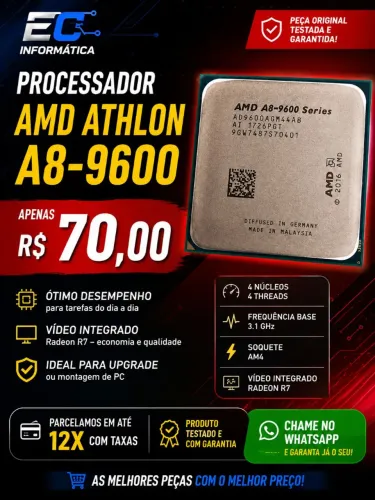 Processador Athlon A8 9600 Am4