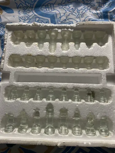 Tabuleiro de xadrez de vidro 