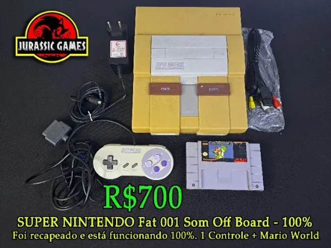 Console Super Nintendo Fat Americano. Modelo 001 Off Board