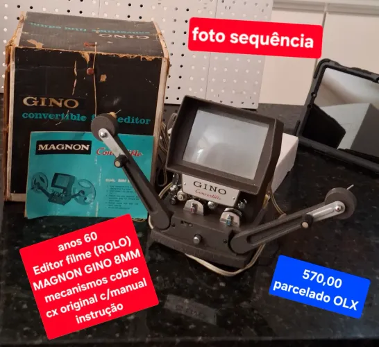 EDITOR FILME (ROLO 8MM) ANOS 60 p/colecionadores e decoração 