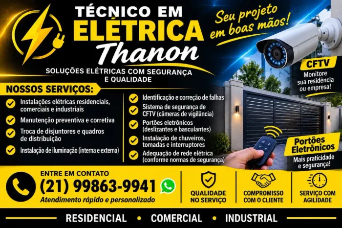 Eletricista / serviço de automatização de portão