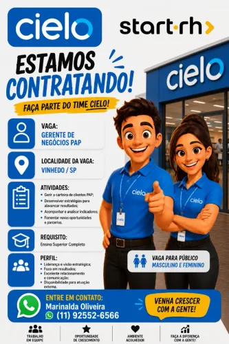 Gerente de Negócios - PAP - Vinhedo/SP