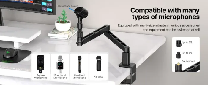 Braço Articulado Ulanzi LS26 - Suporte para Microfone/Câmera