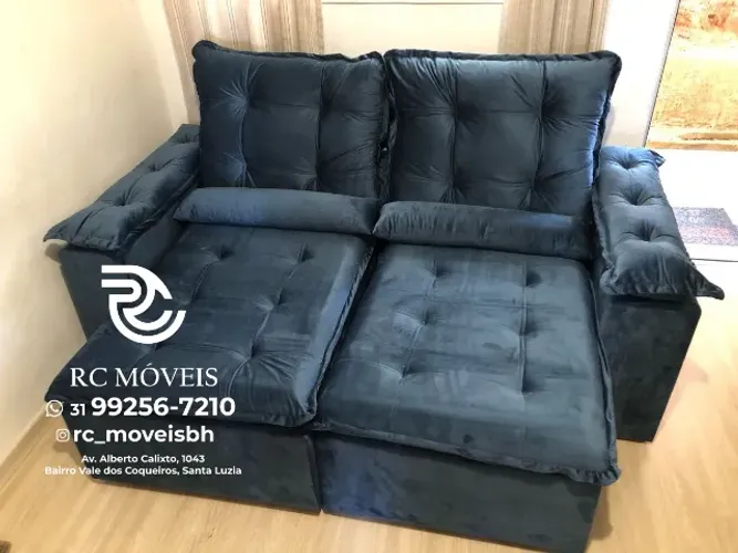 Sofá Retrátil e Reclinável 2m Londres Veludo D33 Promoção