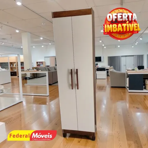 Armário Multiuso Sapateira 2 Portas com Pés Madeira - Oferta