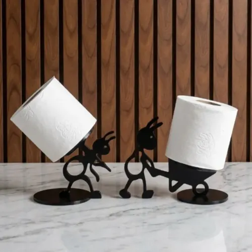 Kit 2 Porta Papel Higiênico Formiguinha Decorativo Bancada 3D