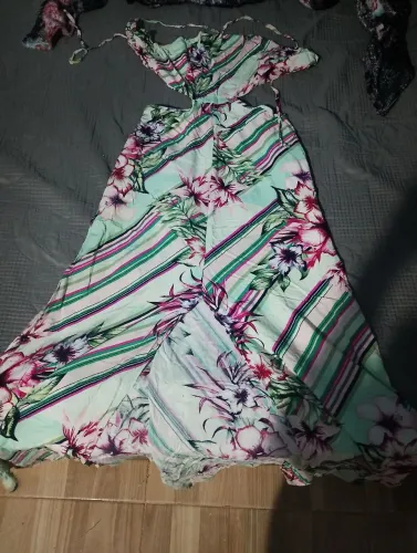 Vestido longo florido