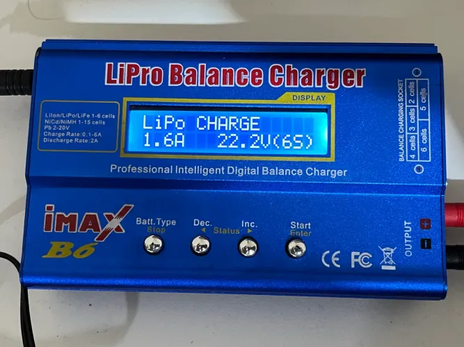 Carregador Imax B6 bateria lipo Ni-cd, Ni-Mh sem fonte