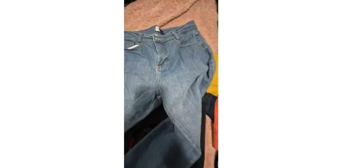 Calça Jeans Azul Claro Reta Feminina Tam 38