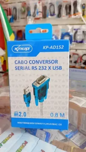 Cabo USB Serial RS232 DB9 Conversor Plug and Play