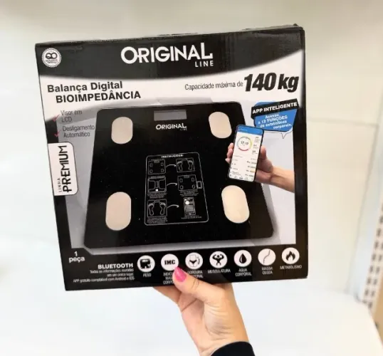 Balança Digital de Bioimpedância 180kg 26cm - Entrega Grátis