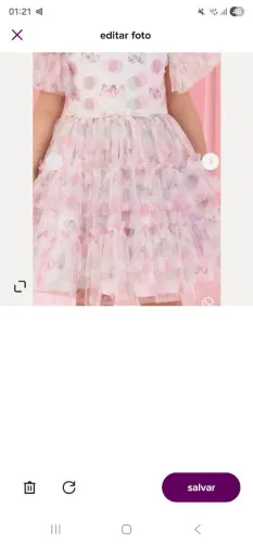 Vestido de festa, infantil, batizado, 6 a 9 meses, Petit Cherie, usado apenas uma vez.