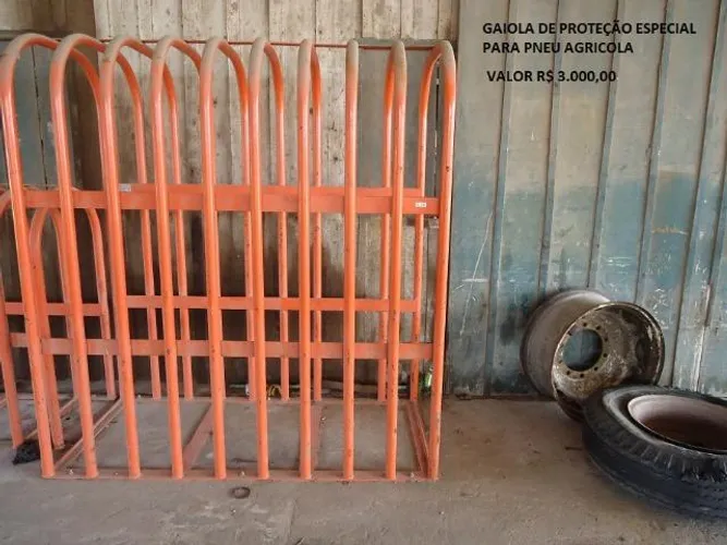 Gaiola de Proteção Especial para Pneu Agrícola