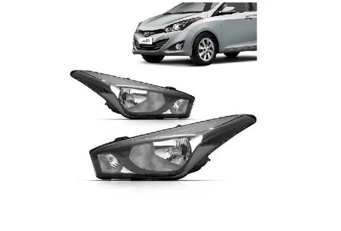 Par Farol Hyundai Hb20 Mascara Negra 2012 2013 2014 2015 2016 2017