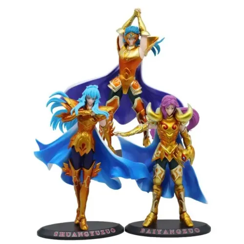 Bonecos Cavaleiros do Zodiaco Ouro Action Figure Aquario Peixes Áries