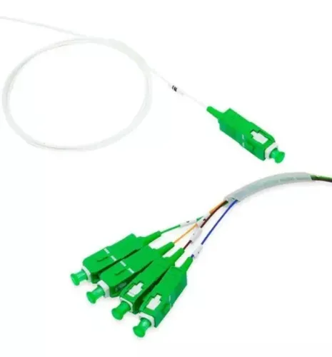 Kit 5 Cabos optico com divisor plc 1x4 sc/apc xfs142 novo!