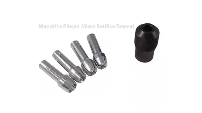 Mandril e Pinças Para Micro Retífica Dremel 
