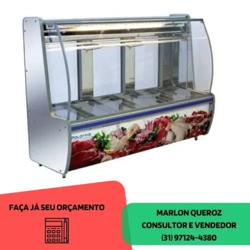 Balcão de Açougue Polo Frio Inox 2 Metros