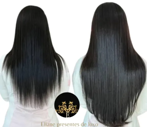 cabelo bio humano em 2 telas de tic tcs duplas