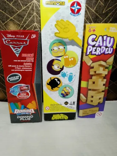 Jogos  - Carros 2 Dominó Plus, Minions tapa certo e Caíu Perdeu