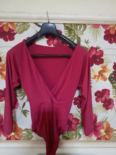 Body Lenny Niemeyer original Vermelho Manga Longa
