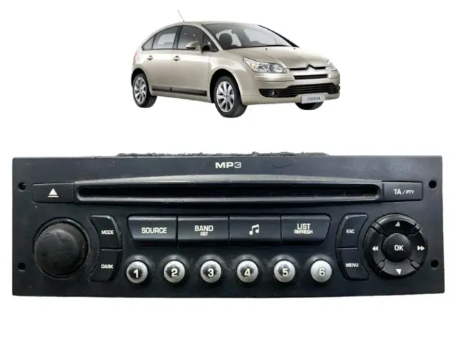 Radio Som Cd Player Source Citroen C4  *xt