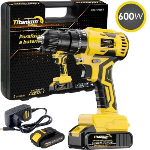PARAFUSADEIRA E FURADEIRA A BATERIA IMPACTO 21V 7500 MAH INTERCAMBIAVEL BRUSHLESS