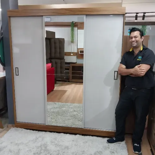 (PRODUTO NOVO)- ROUPEIRO CASAL GRANDE - 2 PTAS DE CORRER - ENTREGAS MESMO DIA