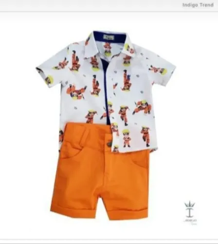 Conjunto Infantil Manga Curta Naruto - Camisa + Bermuda