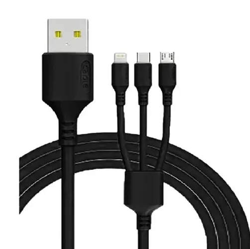 Cabo 3 Em 1 com Micro USB (V8), Lightning IOS, Tipo C
