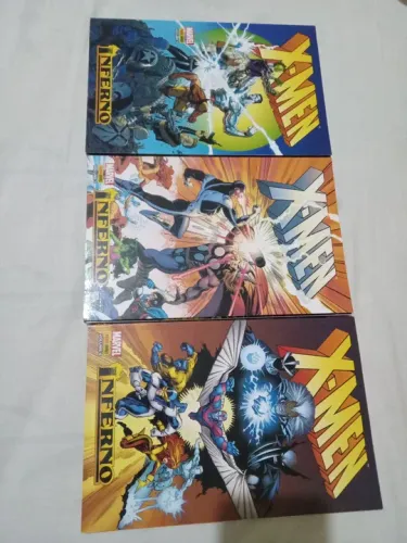 Hqs dos X-Men Inferno - Edições 1, 3, 6 da panini comics