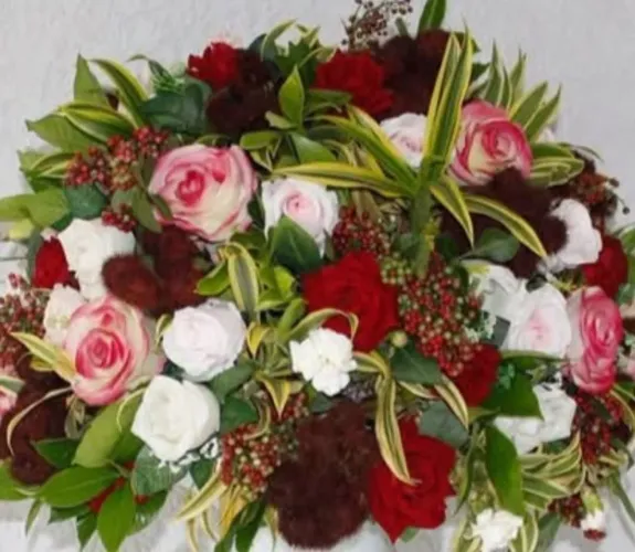 Flores Marsala e Vermelha