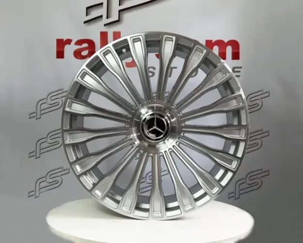 Jogo de Roda Mercedes Maybach S Prata Diamantado 5x112 - 22x9 Offset 32 (Nv)