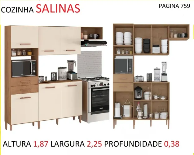 Conjunto de Armários de Cozinha Salinas - Novo