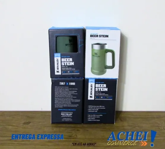 Caneca Térmica Inox 700 ML Stanley Hammertone Verde - Novo