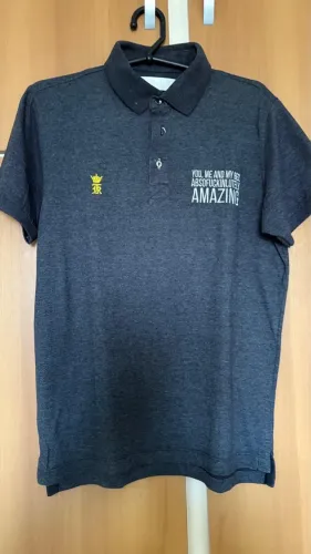 Camiseta Polo Sérgio K masculina cinza .