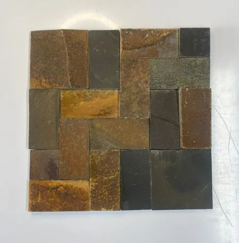 Revestimento de pedras naturais, mosaico pedra ferro na placa 30x30