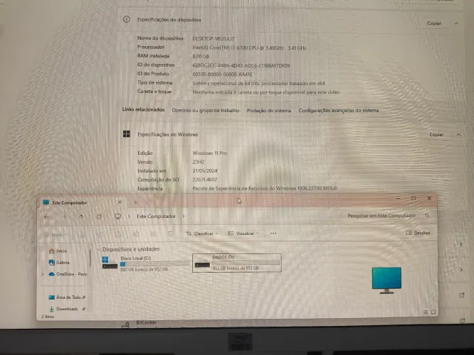 Desktop ALL IN ONE Intel Core i7 6500 - 8GB RAM - Windows 11 Pro