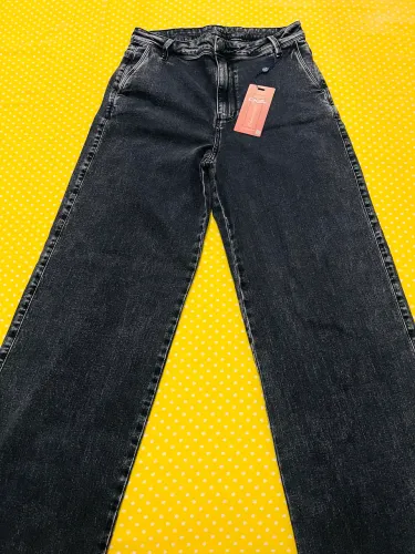 Calça Wide leg feminina lycra cos alto